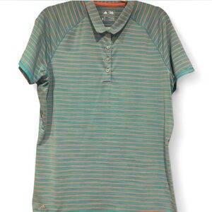 Adidas Women’s Golf Polo | Turquoise & Orange | XL